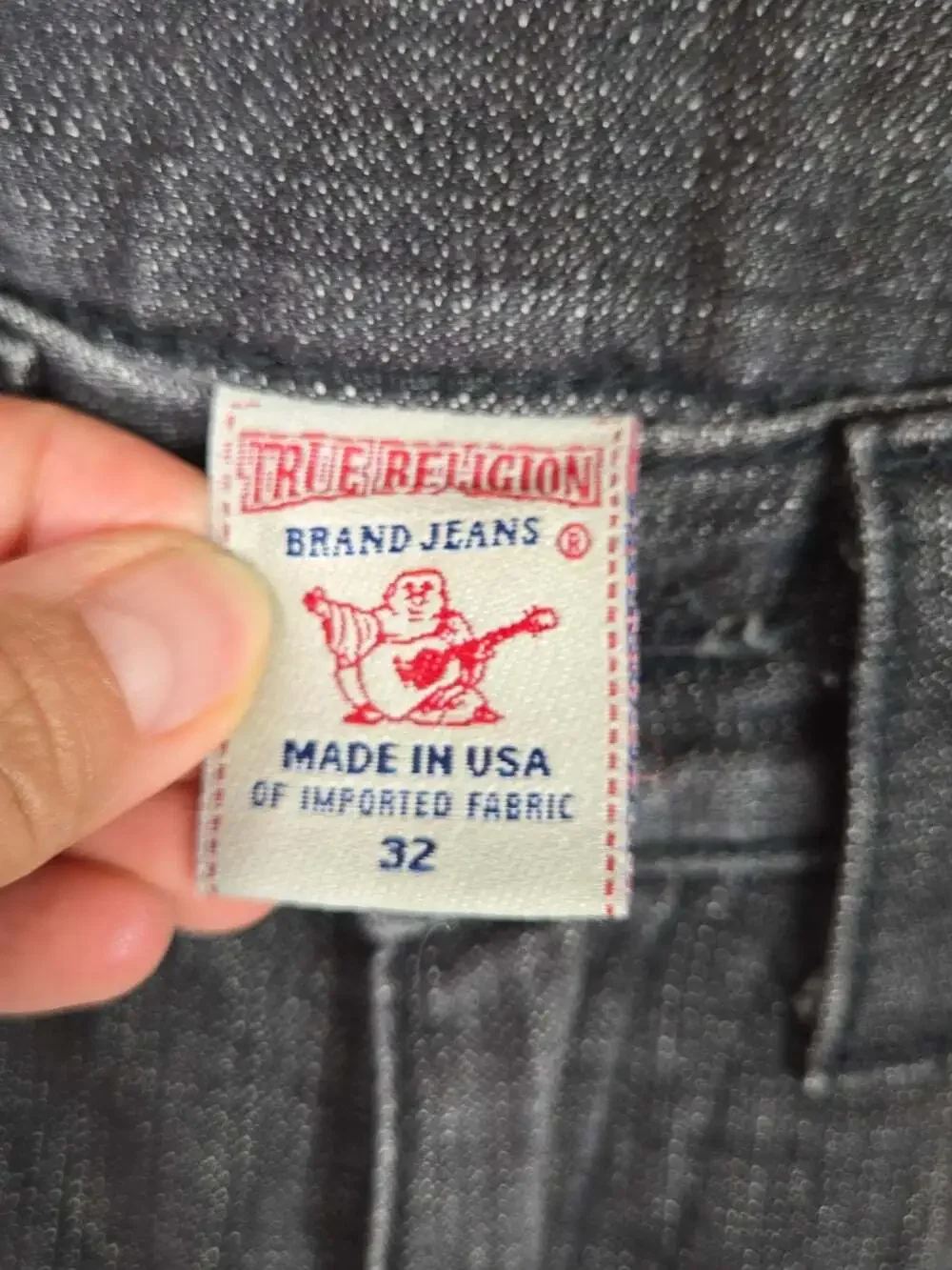 True Religion Billy Black Straight Jeans Made USA Mens 32 Y2K Premium Denim